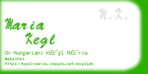 maria kegl business card